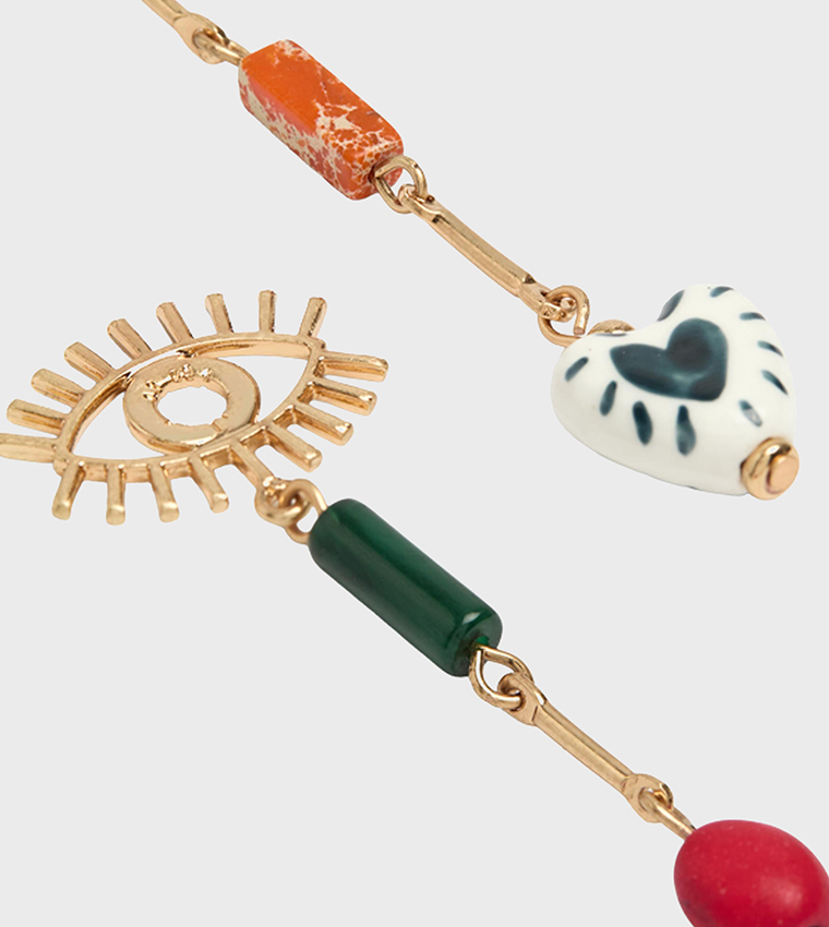 Ceramic Beads Dangler Earrings
