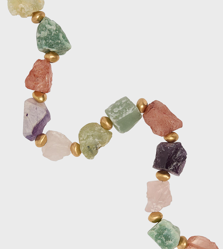 Stone Embellished Chain Necklace