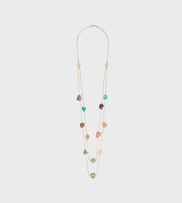 Stone Embellished Layered Necklace