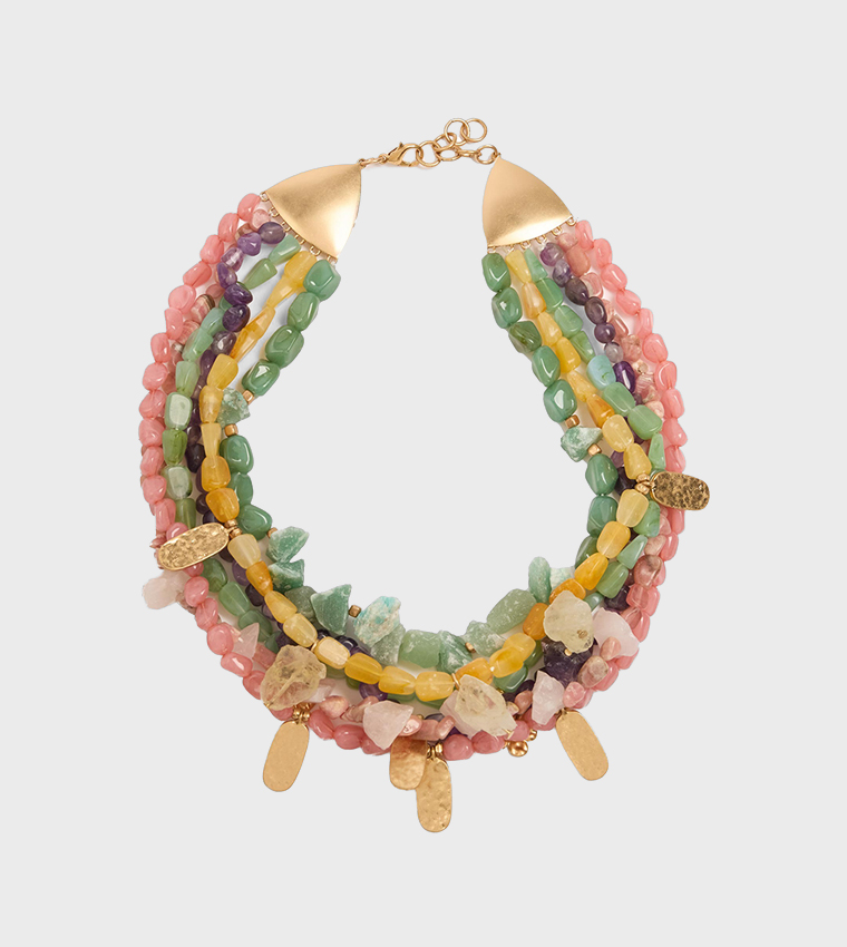 Stone Embellished Layered Necklace