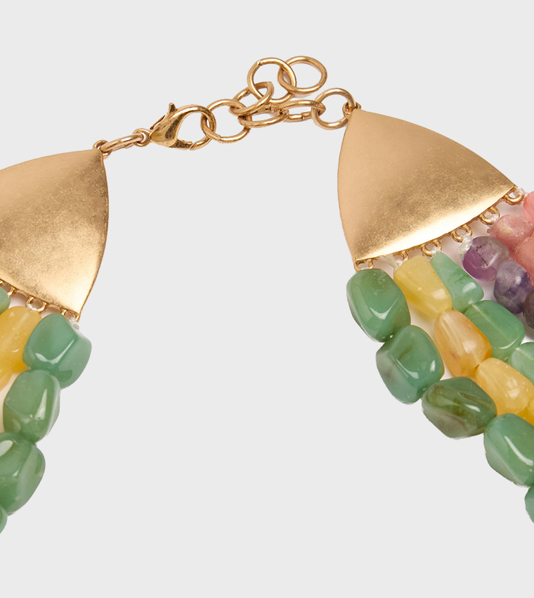 Stone Embellished Layered Necklace