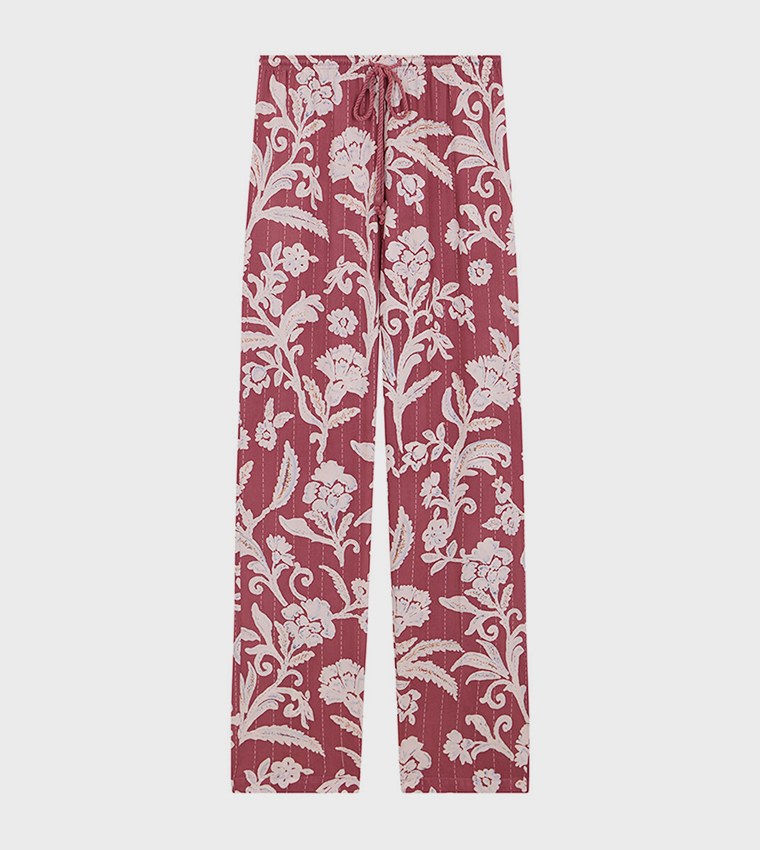 Printed Drawstring Waist Pants