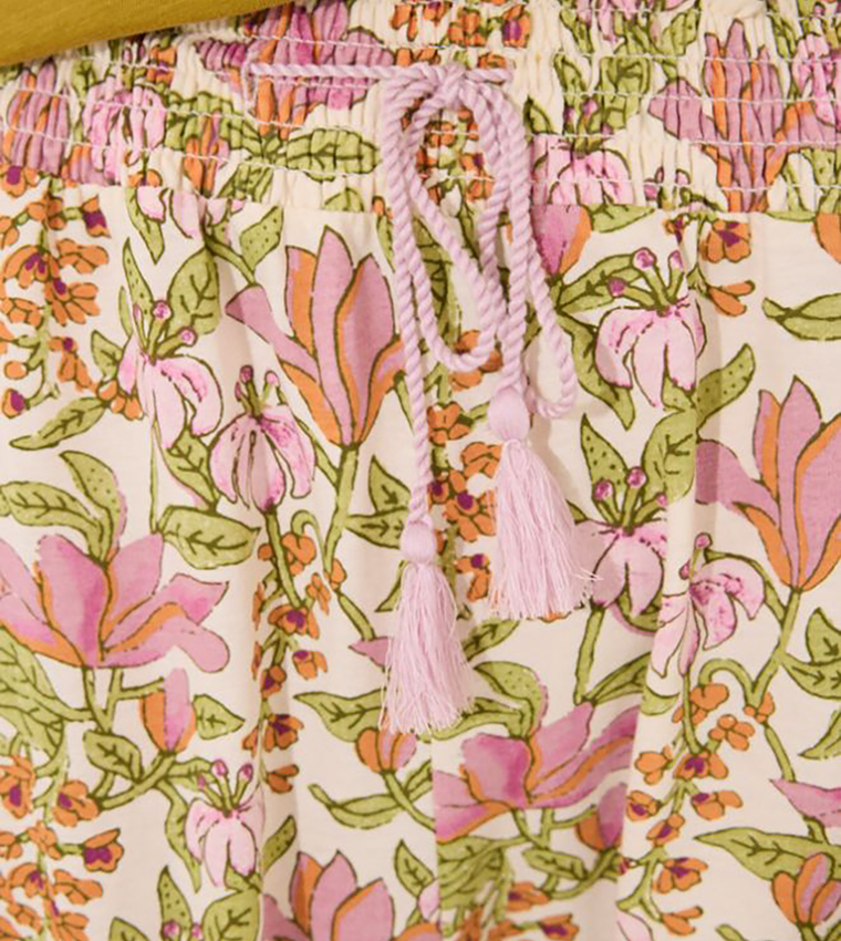 Floral Printed Cotton Lounge Pants