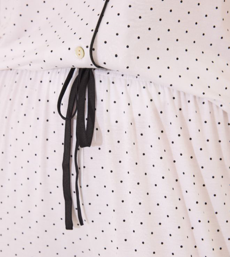 Polka-Dots Classic Capri Pyjama Set