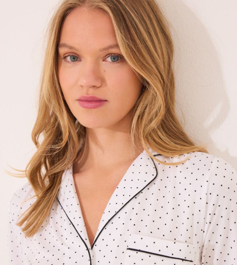 Polka-Dots Classic Capri Pyjama Set