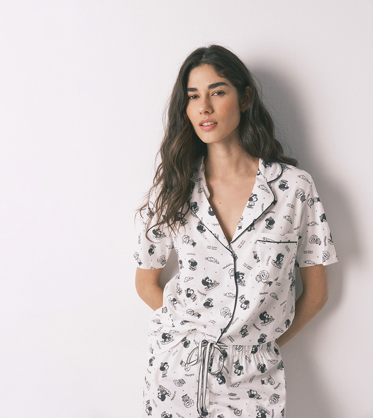 Mafalda 100% Cotton Classic Pyjama Set