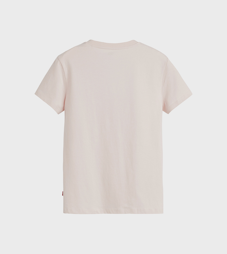 تيشيرت بأكمام قصيرة وتطريز شعار 