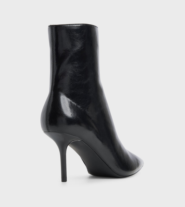 XENA Pointed Toe Zip Ankle Boots