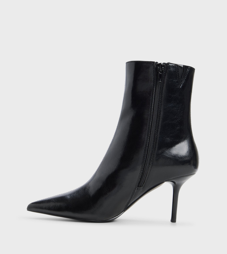 XENA Pointed Toe Zip Ankle Boots
