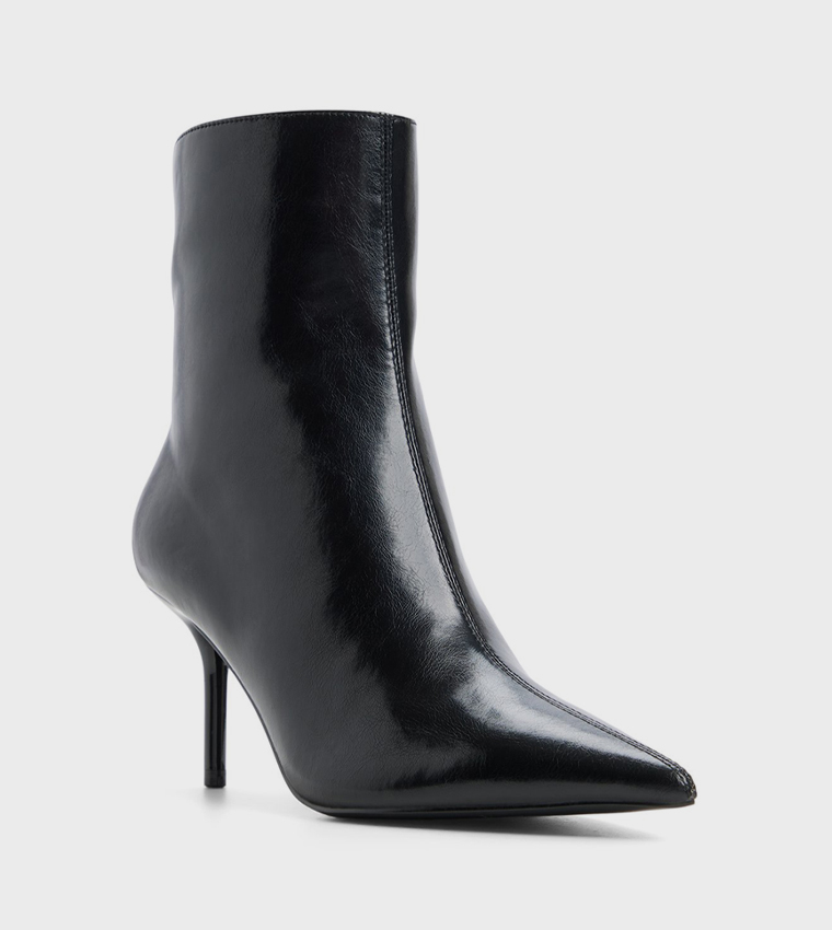 XENA Pointed Toe Zip Ankle Boots