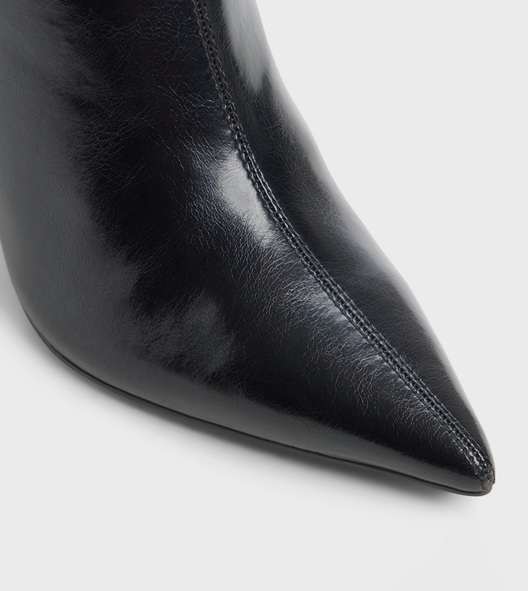 XENA Pointed Toe Zip Ankle Boots