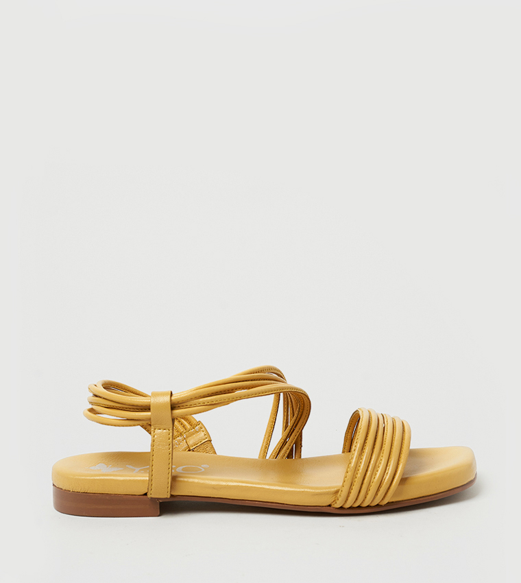 Y.SO  Flat Sandals - Yellow Flat Sandals