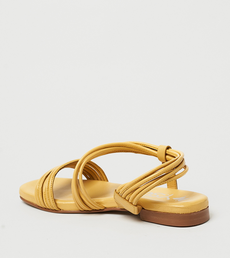 Y.SO  Flat Sandals - Yellow Flat Sandals