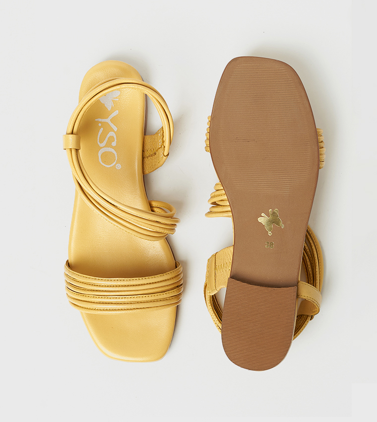 Y.SO  Flat Sandals - Yellow Flat Sandals