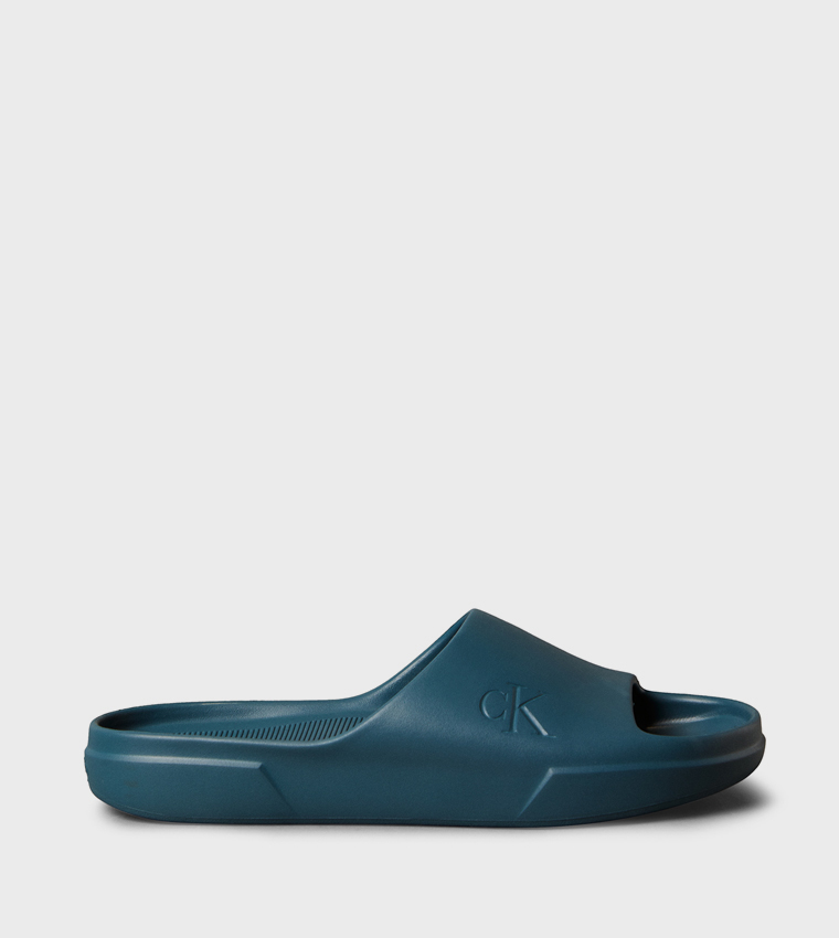 Logo Embossed Open Toe Slides