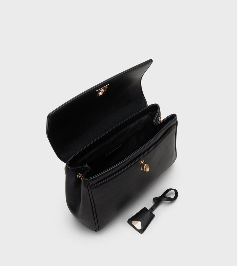 YOLANDAA Textured Top Handle Bag