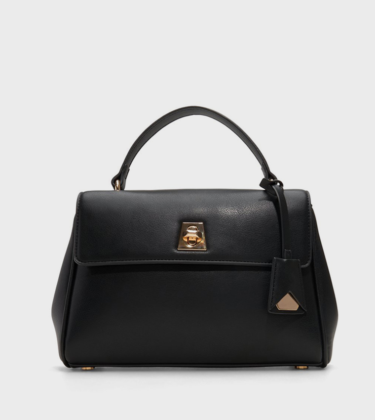 YOLANDAA Textured Top Handle Bag