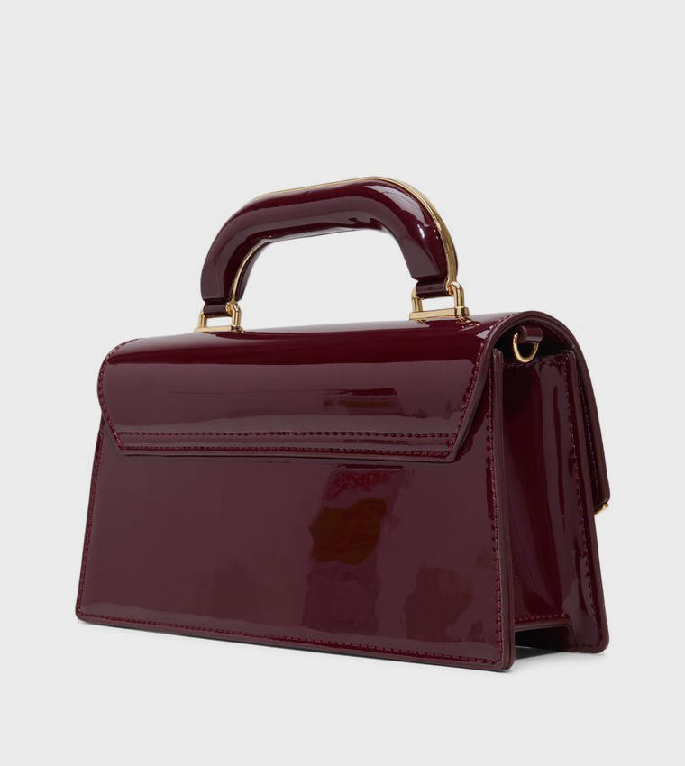 YSA Glossy Flap Top Handle Bag