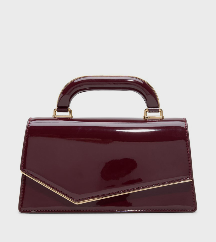 YSA Glossy Flap Top Handle Bag