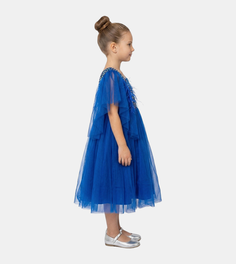 Ruffled Tulle Party Dress