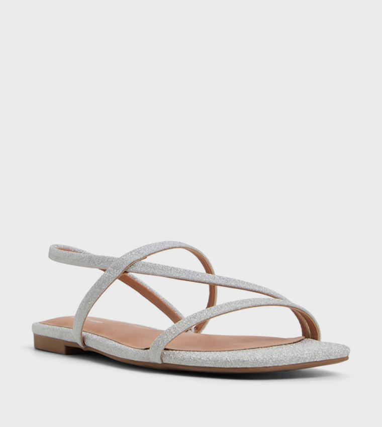 ZERAH Shimmer Slingback Flat Sandals