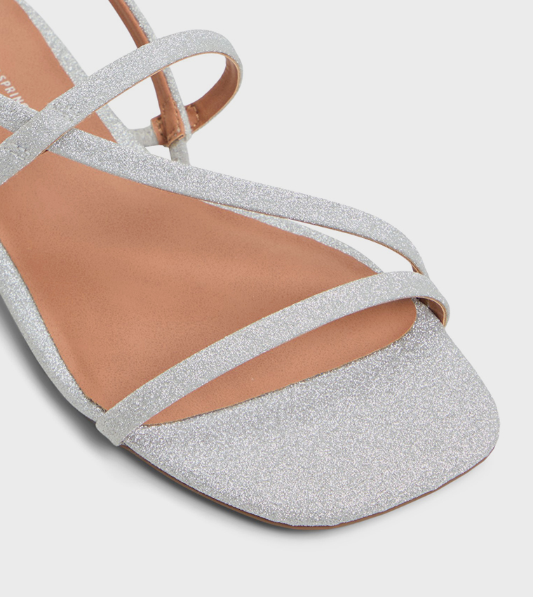 ZERAH Shimmer Slingback Flat Sandals