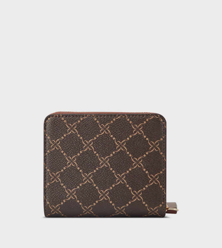 Patterned Zip Around Wallet