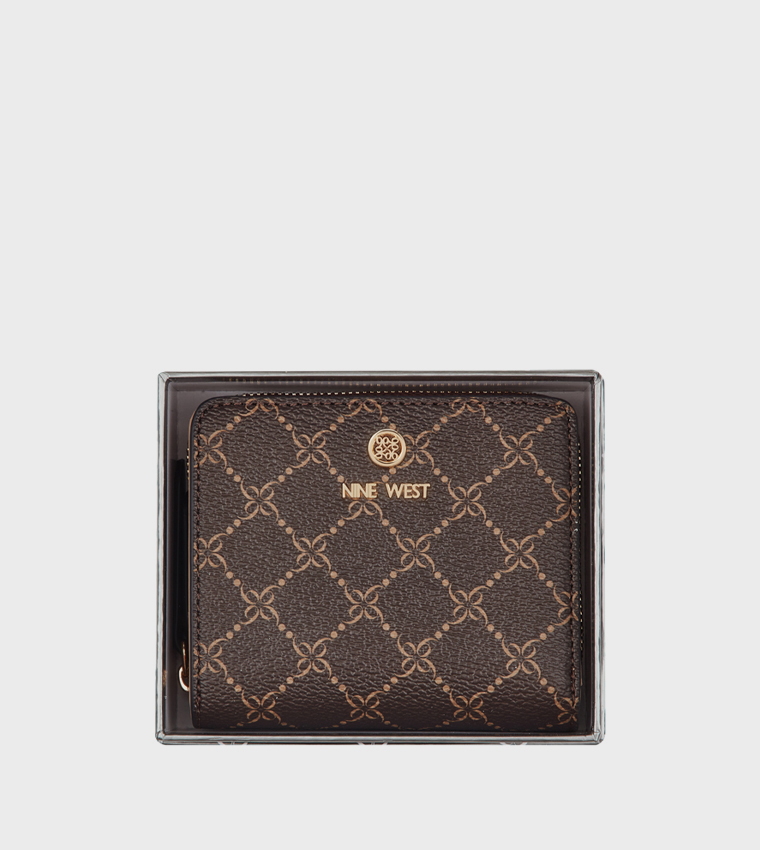 Patterned Zip Around Wallet