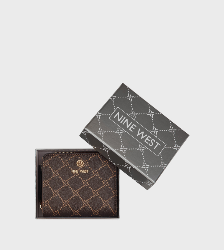 Patterned Zip Around Wallet