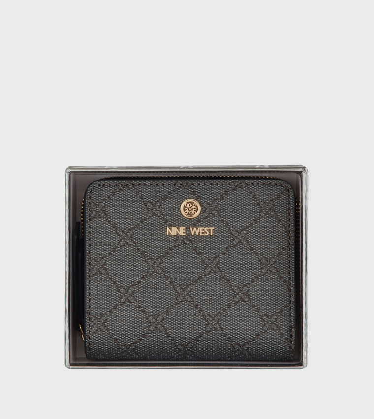 Patterned Zip Around Wallet