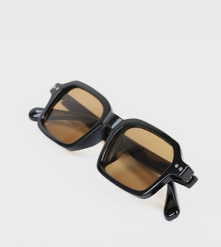 Noir Rectangle Sunglasses