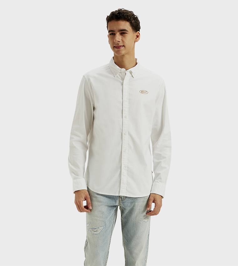 Logo Embroidered Long Sleeves Shirt