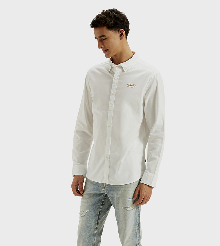 Logo Embroidered Long Sleeves Shirt