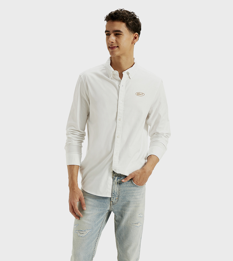 Logo Embroidered Long Sleeves Shirt