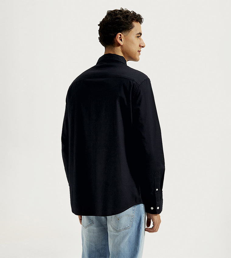 Logo Embroidered Long Sleeves Shirt