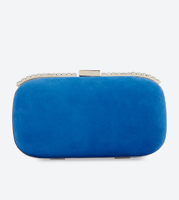 Dune blue clutch bag store