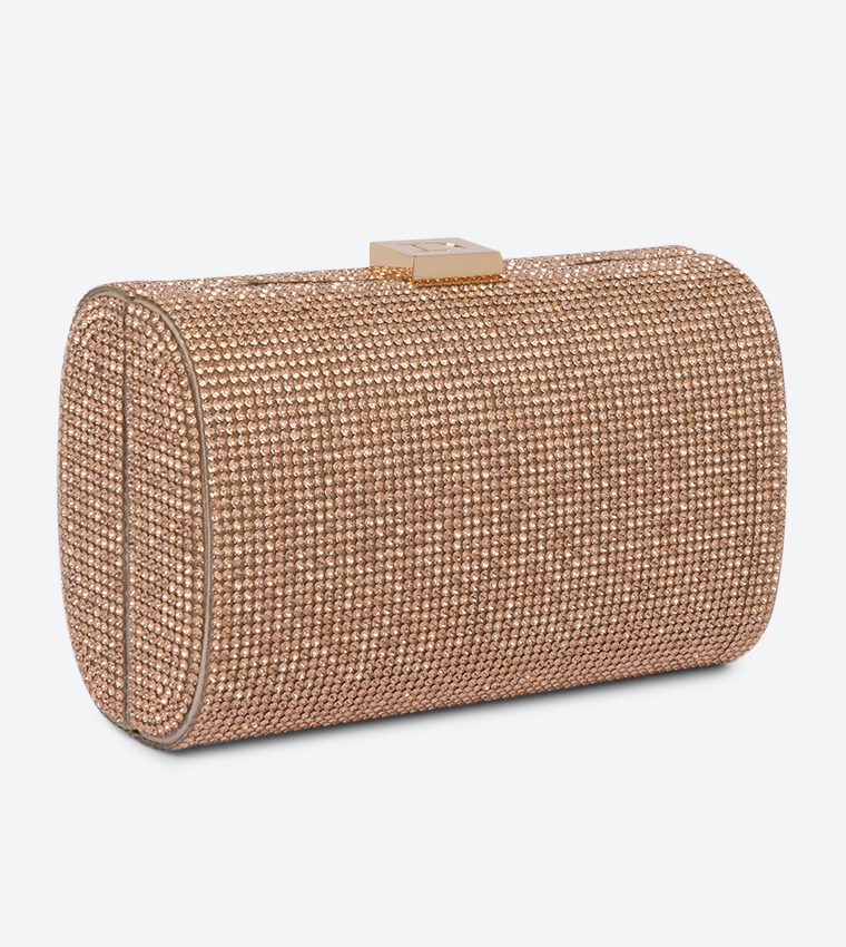Buy Dune London Bryannie Embellished Chain Strap Clutch Rose Gold In Rose Gold 6thStreet Qatar
