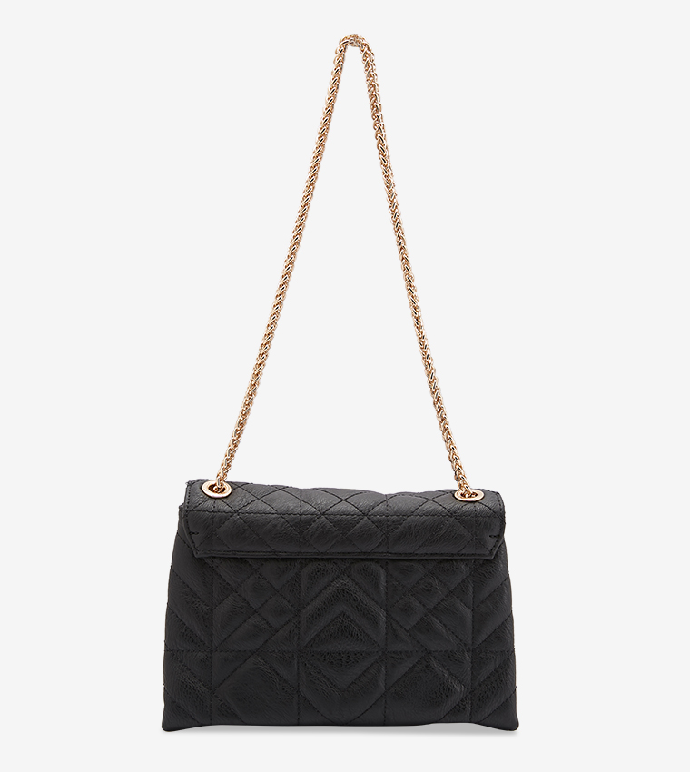Buy Dune Accessories EVANGELINA Quilted Shoulder Bag In Black 6thStreet Qatar
