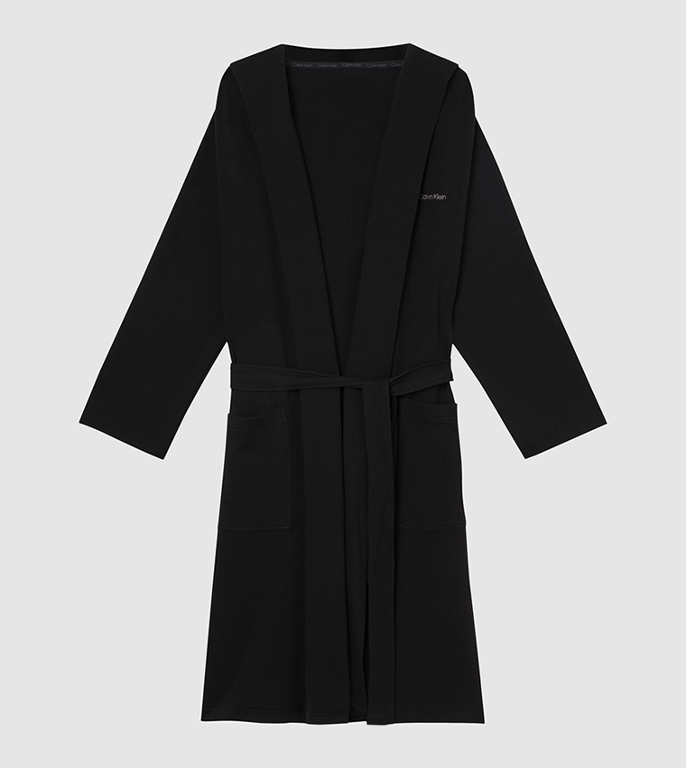 Logo Printed Long Sleeves Robe