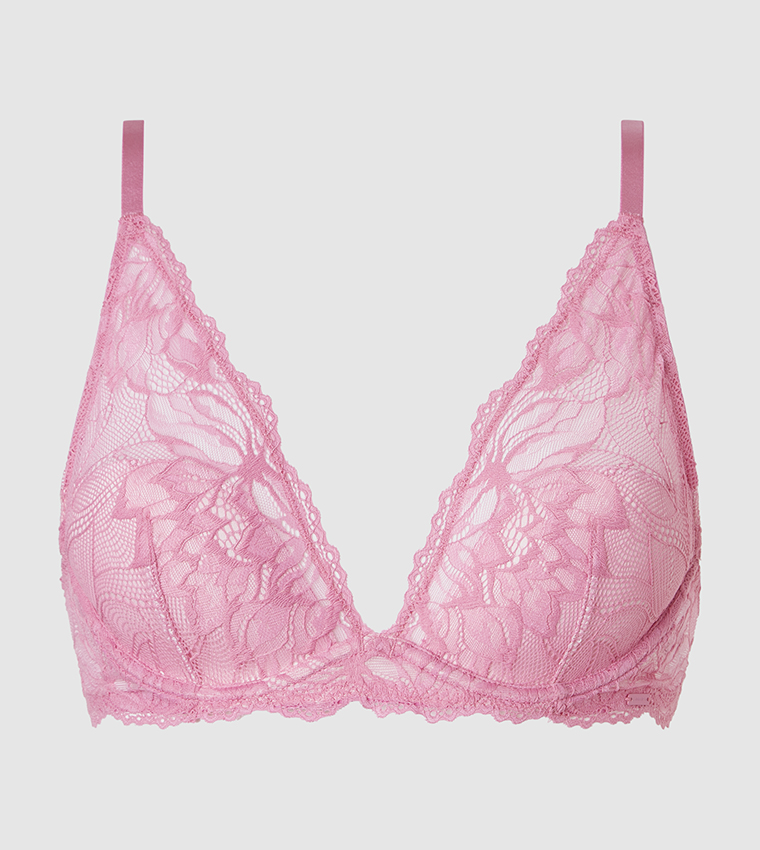 Calvin klein online pink lace bralette