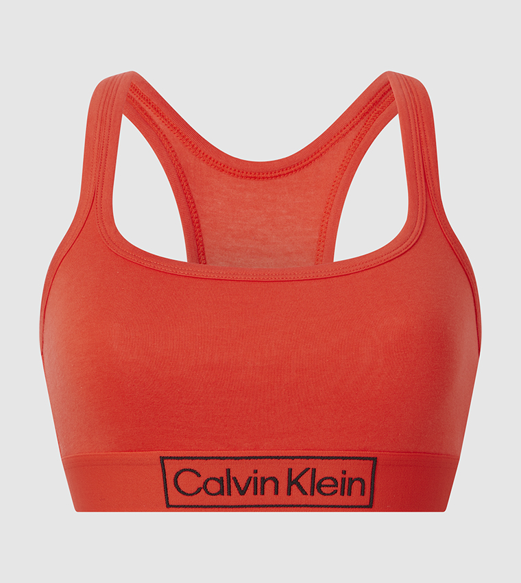 Red calvin klein 2025 sports bra