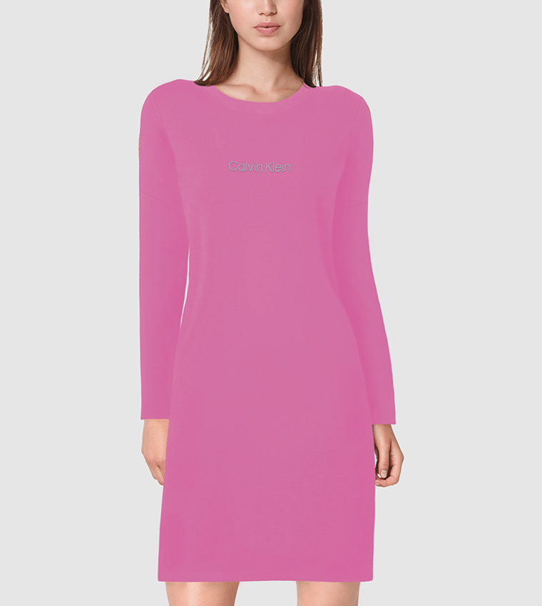 Calvin klein pink long dress on sale