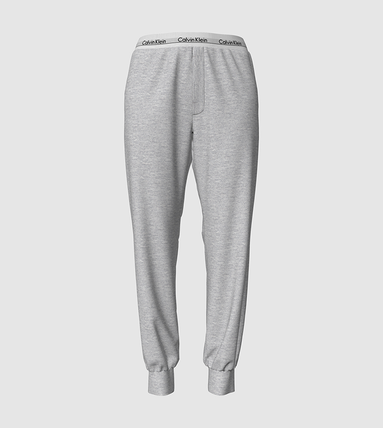 Buy Calvin Klein Logo Waistband Joggers In Grey 6thStreet Bahrain