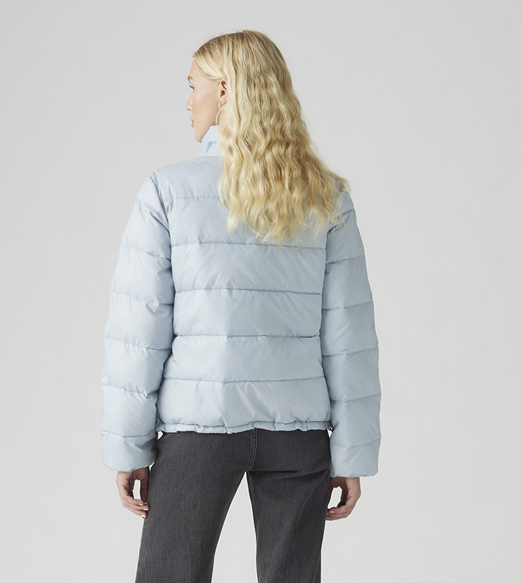 HOLLY Zippered High Neck Puffer Jacket