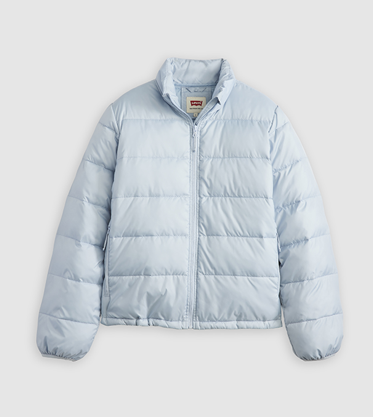 HOLLY Zippered High Neck Puffer Jacket