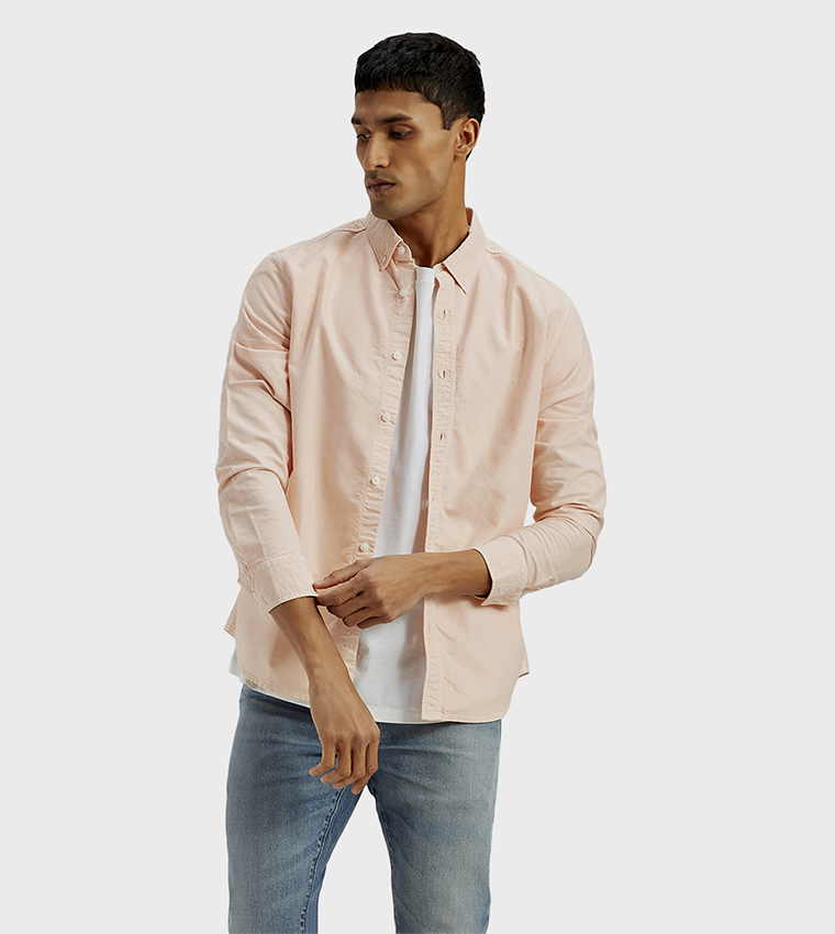 Logo Embroidered Long Sleeves Shirt