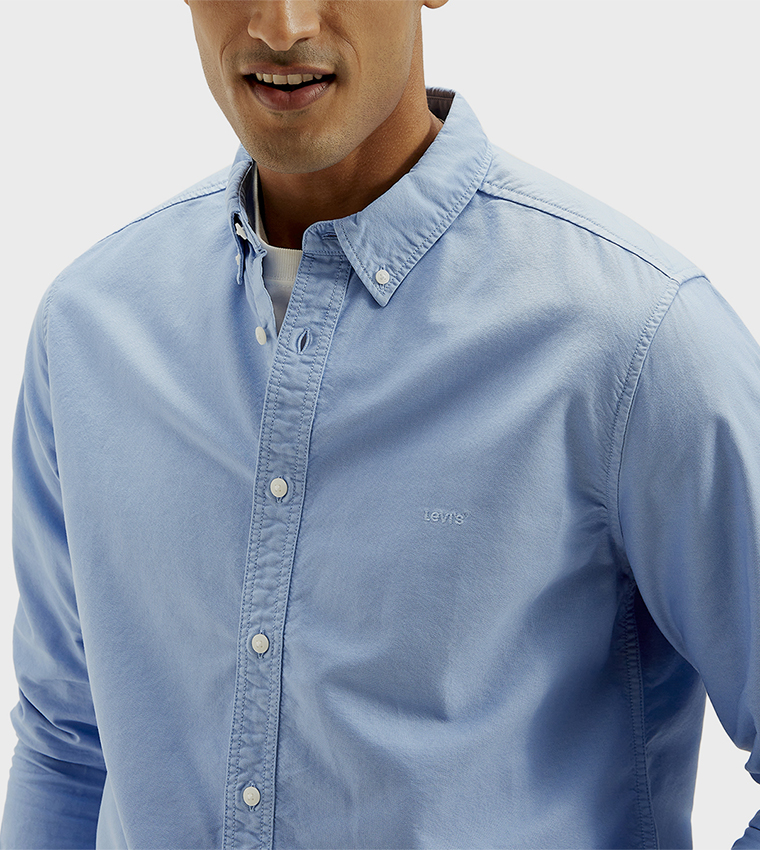 Logo Embroidered Long Sleeves Shirt