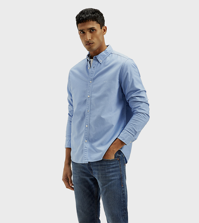 Logo Embroidered Long Sleeves Shirt
