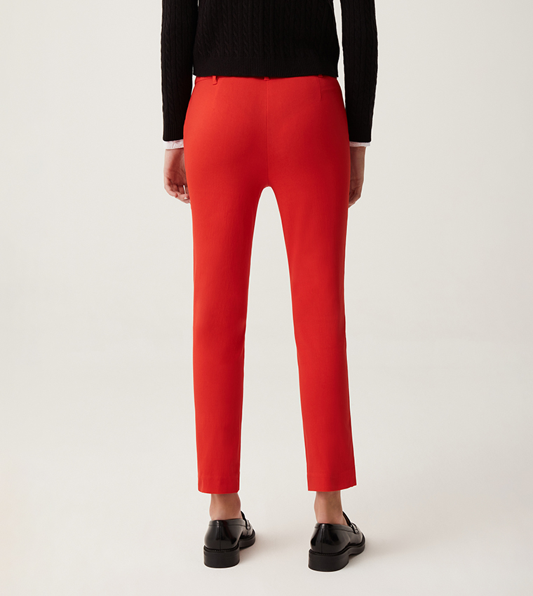 Solid Ankle Chino Pants
