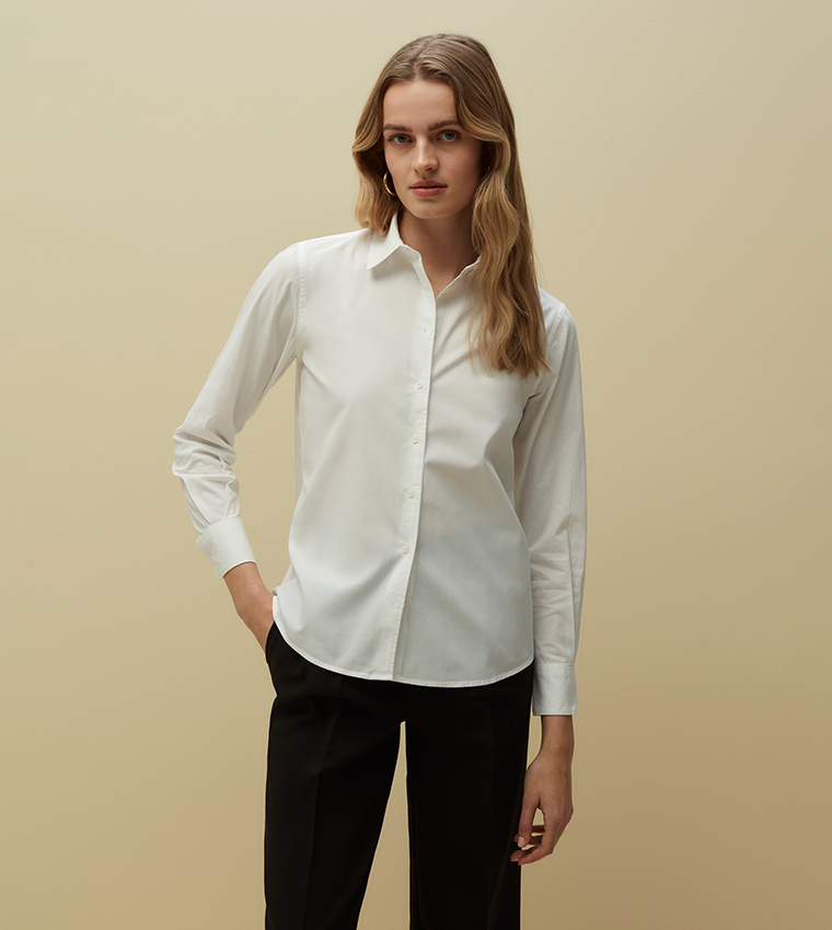 Buy OVS PIOMBO Solid Regular Fit Shirt In White 6thStreet UAE
